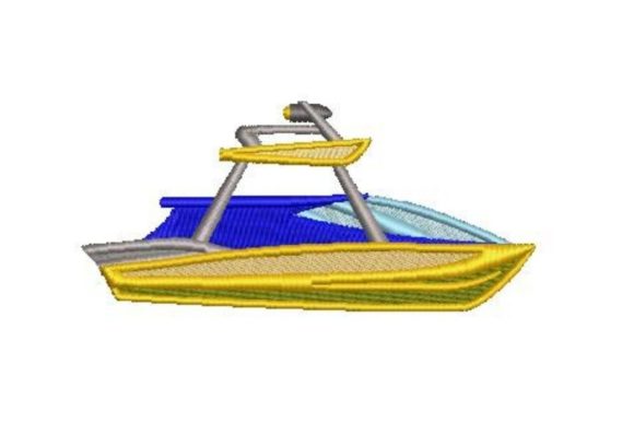 Wakeboarding Boat: A Fresh Take on Holiday Embroidery